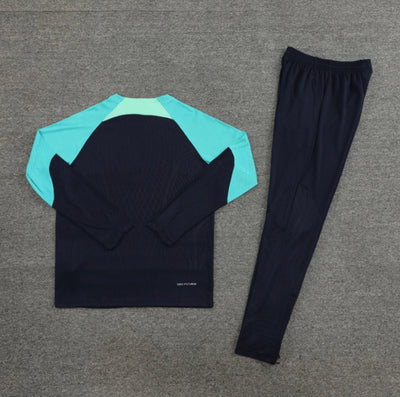 Barcelona training tracksuit 2023/24 black and light blue