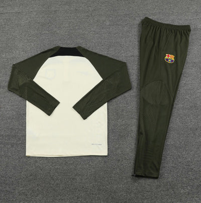 Barcelona training tracksuit 2023/24 white and dark green