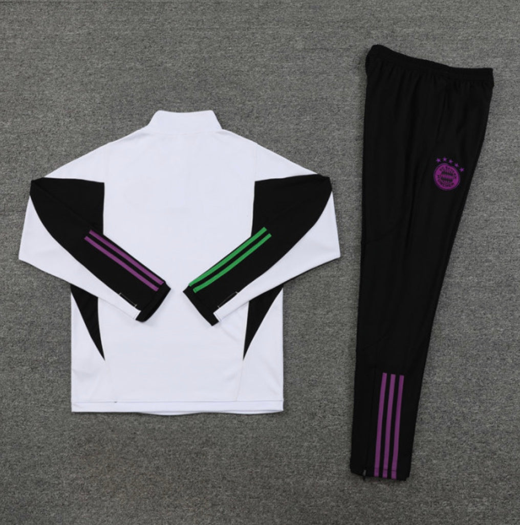 Bayern Munich training tracksuit 2023/24 white and black