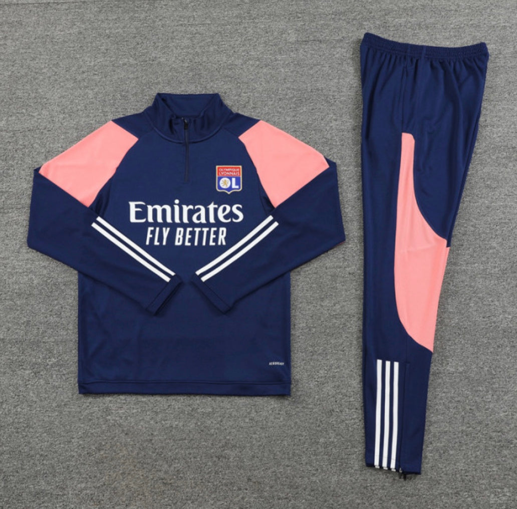 Lyon training tracksuit 2023/24 blue and pink