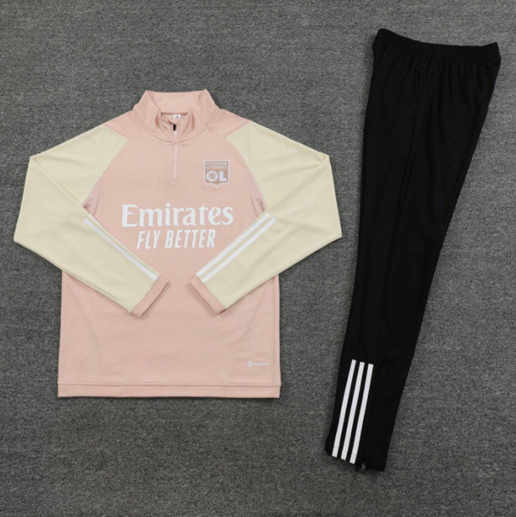 Lyon training tracksuit 2023/24 pink and white