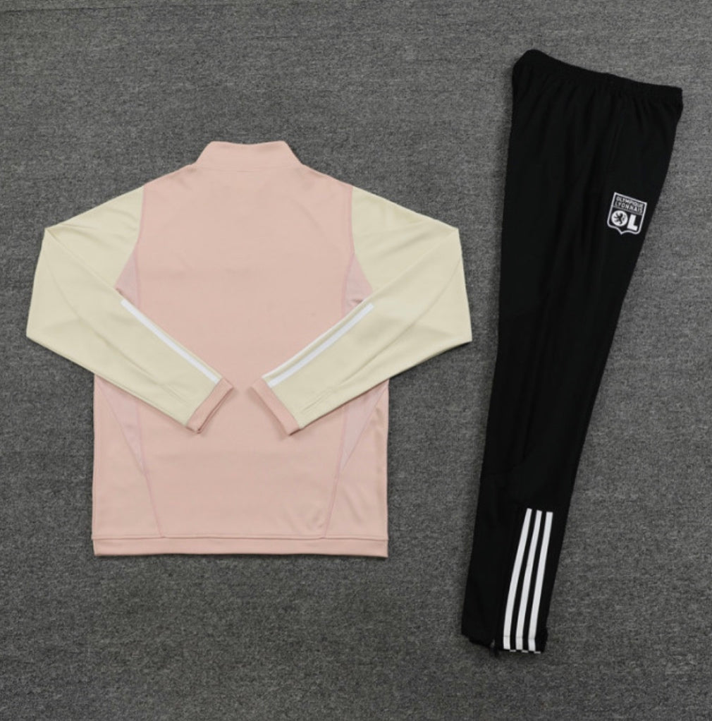 Lyon training tracksuit 2023/24 pink and white