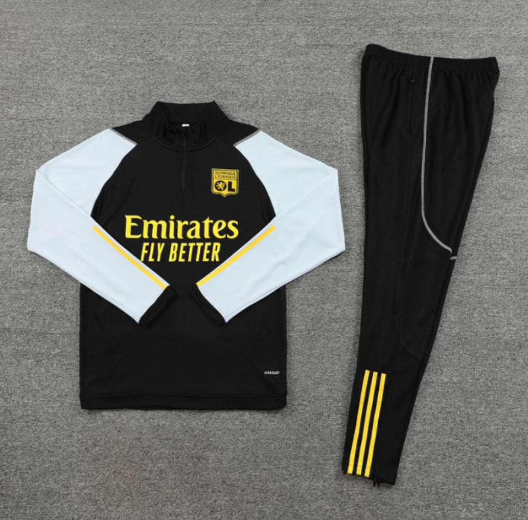 Lyon training tracksuit 2023/24 black and gray