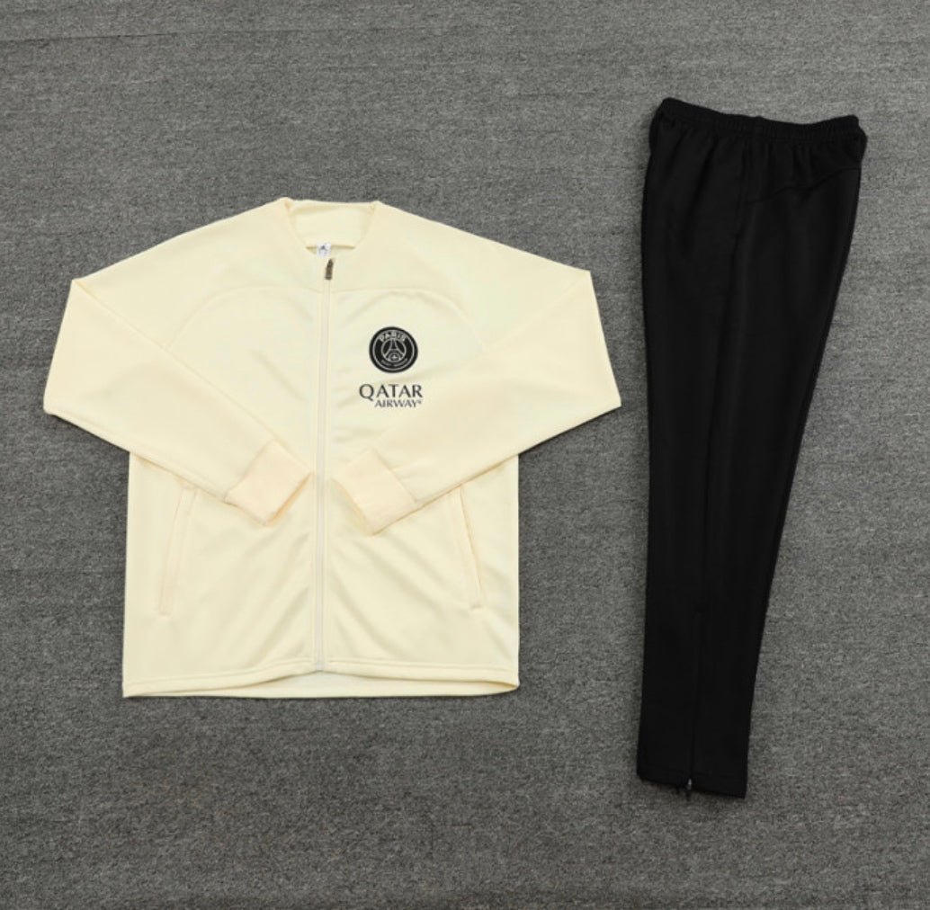 PSG training tracksuit 2023/24 beige and black