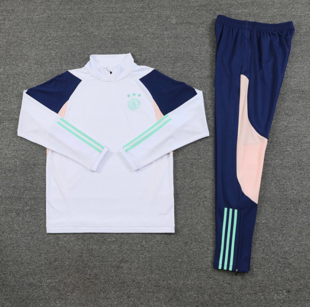 Ajax training tracksuit 2023/24 white and blue